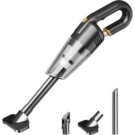 Aspirateur de voiture puissant 4500Pa 60W, mini aspirateur main sans fil rechargeable. Avec filtre USB, pour voiture et maison, efficace sur poils de chien.