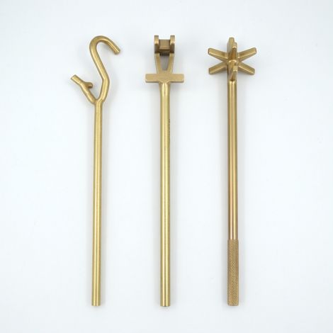 Llave de válvula antichispas 550 mm de tres garras bronce de berilio