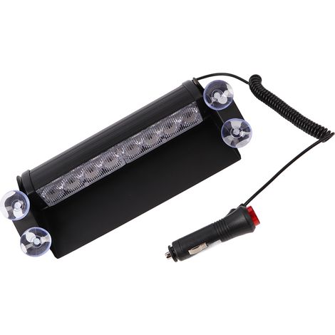 Rote und blaue LED-Blitzleuchte mit Saugnapf für die Heckscheibe, 12-V-Warnblinker (1/5)
