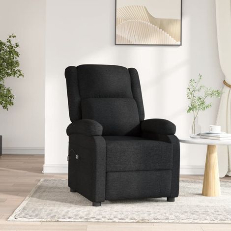 Fauteuil inclinable de massage électrique, Fauteuil de relaxation confort détente, Chaise de Salle de Séjour Noir Tissu ZSD10792 (1/5)