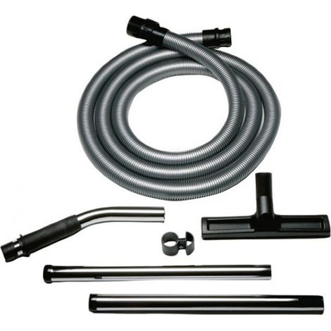 Kit d'accessoires de nettoyage P70328 – Compatible aspirateurs Makita VC4210 – Tuyau 36 mm x 4.0 m – Tube courbé chromé