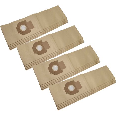vhbw 20x sacs compatible avec Hilti VC-60U aspirateur - papier, marron