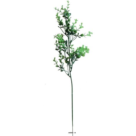 Pic de buis artificiel H 44 cm en plastique petite feuille