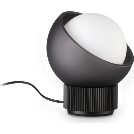 Ideal Lux Lampada da tavolo Bloom 1 luce G9 nero vetro alluminio (1/3)