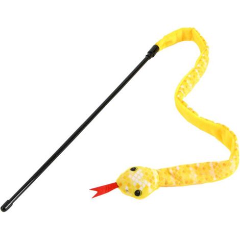 Jouet Pour Chat Canne À Pêche "Serpent" 40cm Jaune