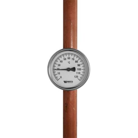 Watts Bimetall Anlegethermometer Rohrthermometer 0-120°C TAB 80/120, 10006505