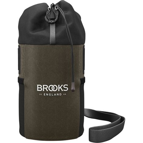 Pochette De Guidon Vélo 1,2l Verte - Accès Facile En Roulant - Brooks