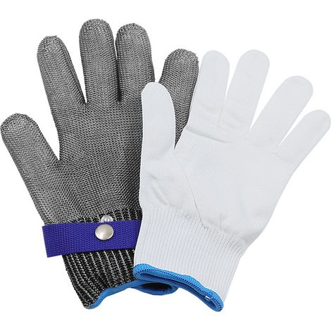 Gants anti-coupures, protection des mains, confortables et respirants, en acier inoxydable et nylon, pour le travail avec une scie électrique, taille XL (25,5 cm / 10,04 pouces). (1/5)