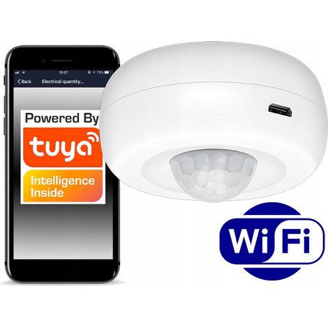 Sensor detector de movimiento y luz PIR LUX WiFi TUYA (1/5)