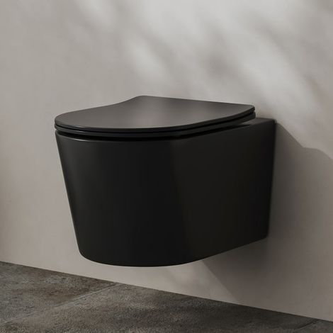Kronenbach Tube Wand-WC spülrandlos mit Rotationsspülung und WC-Sitz (1/5)