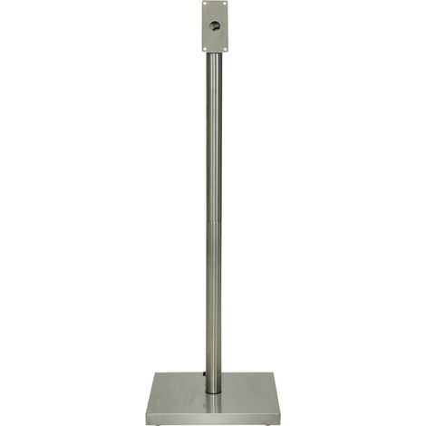 Ensemble pied + socle carré pour porte-menu LED - acier inoxydable, 125 cm - Securit