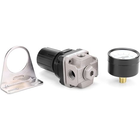 Einstellbarer Luftdruckregler für Kompressor mit Manometer und G1/4-Anschluss (1/5)