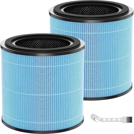 AP0601 Lot de 2 filtres de rechange pour purificateur d'air AIRTOK AP0601 4 en 1 H13 de rechange HEPA Filtre à charbon actif