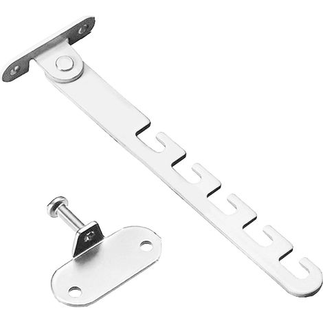 Limiteurs de fenêtre réglables avec contrôle de l'inclinaison - Matériel en acier au carbone,blanc,1pcs