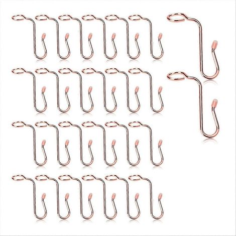 Lot de 50 crochets de connexion pour cintres, rallonges de cintres, couleur or rose (1/5)