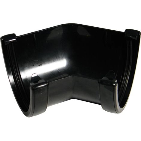 FloPlast Hi-Cap 135 Degree Angle Black Gutter Component