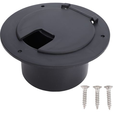 Trappe à câble ronde KL-B93 ABS 3,5 pouces avec couvercle à encliquetage pour camping-car caravane (1/4)