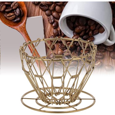 Filtre à café manuel pliable et portable, porte-filtre en acier inoxydable (1/5)