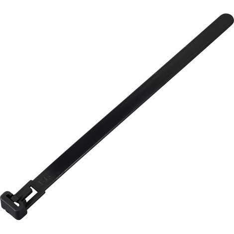 TRU COMPONENTS TC-13340648 TC-RT-150-7.6-B Kabelbinder 150 mm 7.6 mm Schwarz Lösbar, chemische Bestä (1/5)
