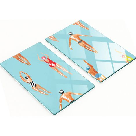 Taglieri decorativi in vetro temperato Vintage Floats 2x30x52 cm (1/5)