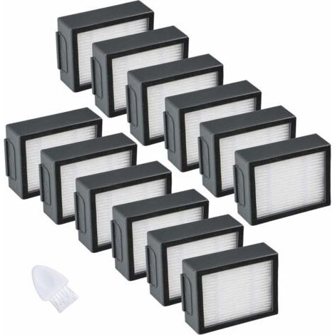 Confezione da 12 filtri compatibili con iRobot Roomba serie e/i Filtro di ricambio ad alte prestazioni - Accessori per aspirapolvere e5 e6 i3 i4 i6 i7 i7+ i8 i8+ (1/4)