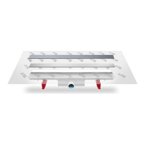 IN-DRAIN X3 - Juego de desagüe con soporte para placa de cerámica (no incluída) y tela geotextil premontada