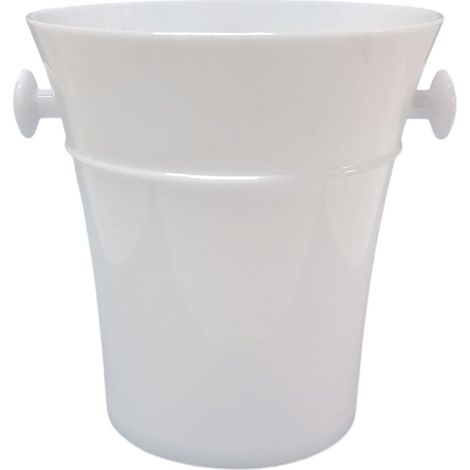 Secchiello porta bottiglie in plastica di vino champagne bianco nero trasparente Cestello per bottiglia con Ghiaccio spumante prosecco grande 3.5 Litri Glacette H22 cm uso professionale o domestico - 