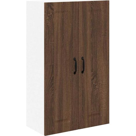Meuble mural de cuisine，Armoire de cuisine avec porte Chêne brun 60 x 31 x 100 cm CFW44195 (1/5)