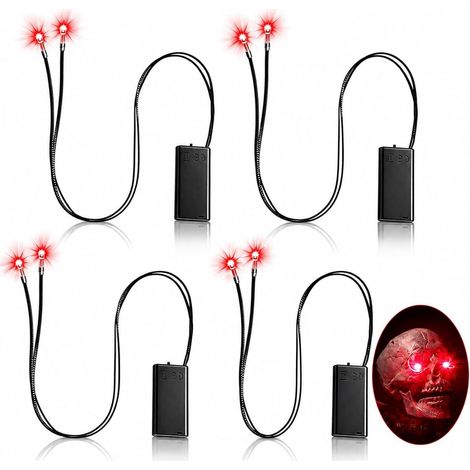 Pack 4 yeux LED déco Halloween (1/5)