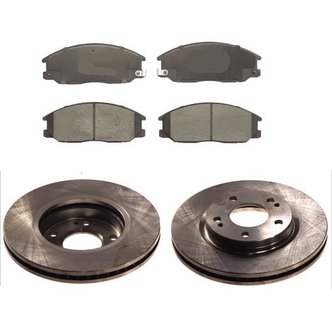 KIT FRENI ANTERIORI compatibile con HYUNDAI TRAJET (FO) - DISCHI + PASTIGLIE OEM: FDB1605 / 17198 /SOSTITUZIONE DIRETTA/BASSA POLVERE/SILENZIOSO (1/5)