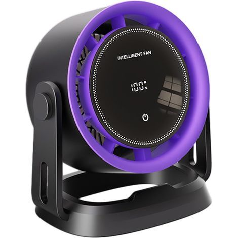 Ventilateur table Portable 100 réglages réglables pour bureau, haute vitesse, LED affichage numérique,Ventilateur USB silencieux (1/5)