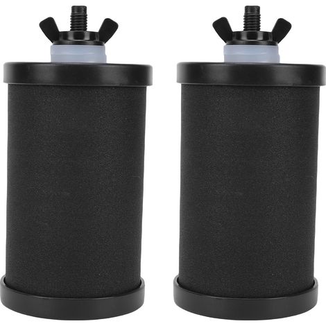 Filtre à Eau - Acier Inoxydable - Charbon Actif - Lot de 2 Recharges Filtrantes Amovibles pour Purificateur d'Eau Domestique et Voyage (1/5)