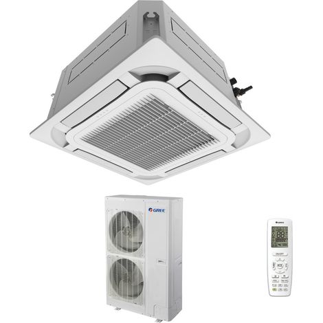 Gree 8-Wege-Kassetten-Klimagerät 60000 Btu GUD160T/A-T R-32 Wi-Fi Optional Dreiphasig mit Fernbedienung und Panel enthalten - Neu