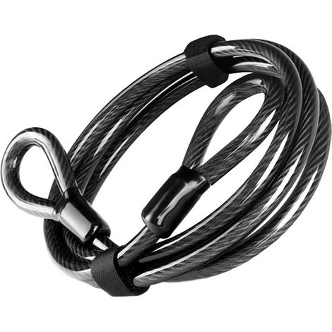 Câble antivol pour vélo, 1,2 mètre de long, 12 mm de diamètre, compatible avec les cadenas, les antivols de freins à disque et les antivols en U. (1/5)