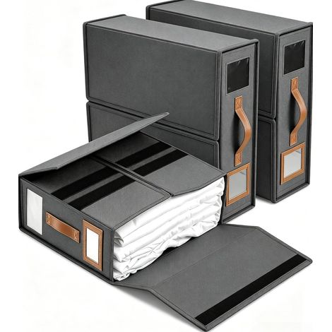 Lot de 3 Rangement Drap de Lit, Sac de Rangement 38 x 32 x 11,5 cm (1/5)