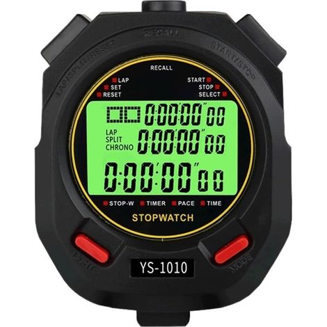 Chronomètre Électronique Lumineux, Minuterie Numérique 10/30/60/100, Chronomètre De Sport Multipiste, Minuterie D'entraînement De Course Portable(60 Tracks) (1/5)
