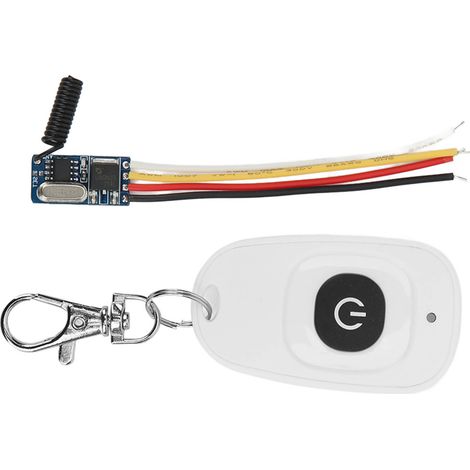 Mini interrupteur télécommande haute sensibilité, relais LED avec récepteur, DC 3,5-12V, commande sans fil (1/5)