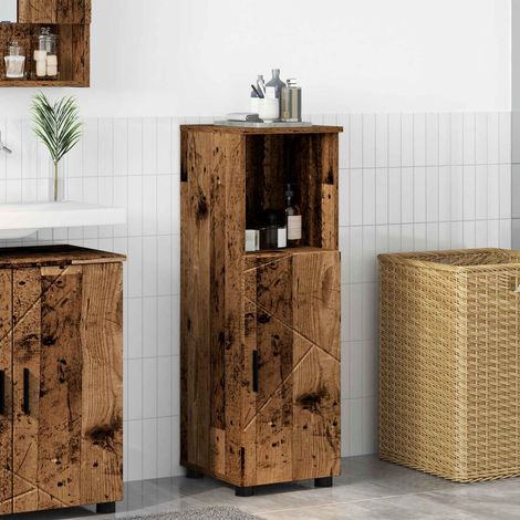 vidaXL Cabinet de salle de bain Bois Ancien 30 x 35 x 95 cm (1/5)