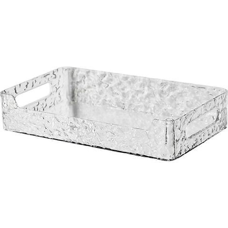 Étagère de rangement pour salle de bain, plateau cosmétique, organisateur de comptoir, plateau de toilette, étagère de douche pour toilettes, commode, garde-manger, salle de bain, cosmétiques-Clear Wh
