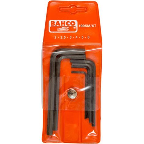 JUEGO 6 LLAVES ACODADAS HEXAGONALES - BAHCO