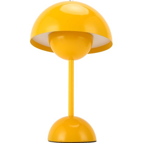 Vintage LED-Schreibtischlampe, kabellos, wiederaufladbar, Nachttischlampe, gelb, für Zuhause, Schlafzimmer, Nachttischlampe (1/5)