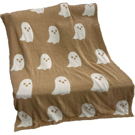 Couverture fantôme douce et confortable, respirante, pour Halloween, pour regarder la télévision, en Camping, kaki, 127x152cm/50x60in, 850g/30oz (1/5)