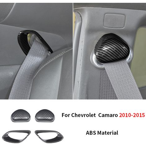 (Boucle de ceinture de sécurité) Accessoires autocollants décoratifs en fibre de carbone pour Chevrolet Camaro 2010, 2011, 2012, 2013, 2014 et 2015 (1/5)