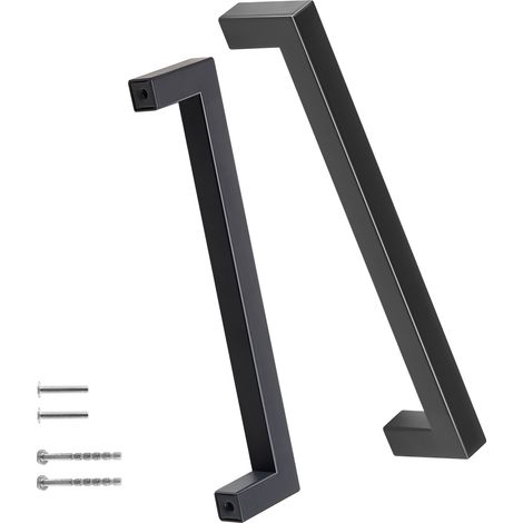 Mophorn 30er-Pack Schrankgriffe, 128 mm schmale, quadratische Küchenschubladengriffe aus Edelstahl, moderne mattschwarze Beschläge für Küche, Bad und Bar