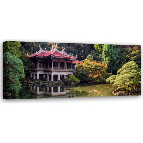 Tableau sur toile Jardin Tokyo Nature 90x30 (1/5)