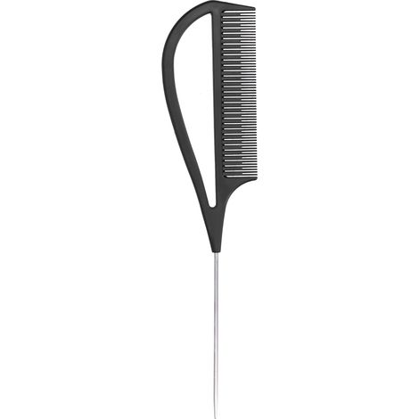 Peigne de coiffure antistatique pour mèches de cheveux, queue fine, noir - Usage salon, coiffeur, maison. (1/5)