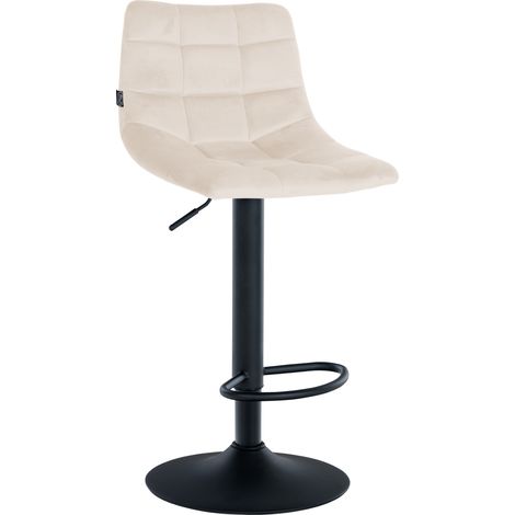 Sgabello Jerry Velvet crema nero (1/5)