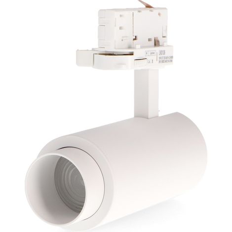 IluminaShop - Foco LED para Carril White Bari 10W Optica Regulable Trifasico CCT IP20