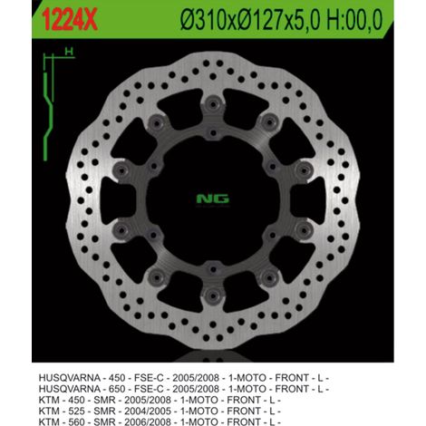 Disco de freno delantero KTM Husaberg Wave de 310 mm de acero de alto carbono