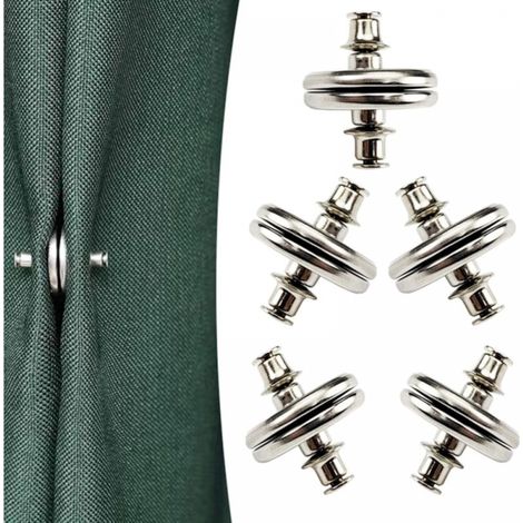 5pcs D'aimants pour Rideaux avec Punaise, Embrasses Magnétiques pour Rideaux 20mm